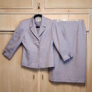 Kasper A.S.L. Women's Petite Two-Piece Suit Lavender SZ 8P